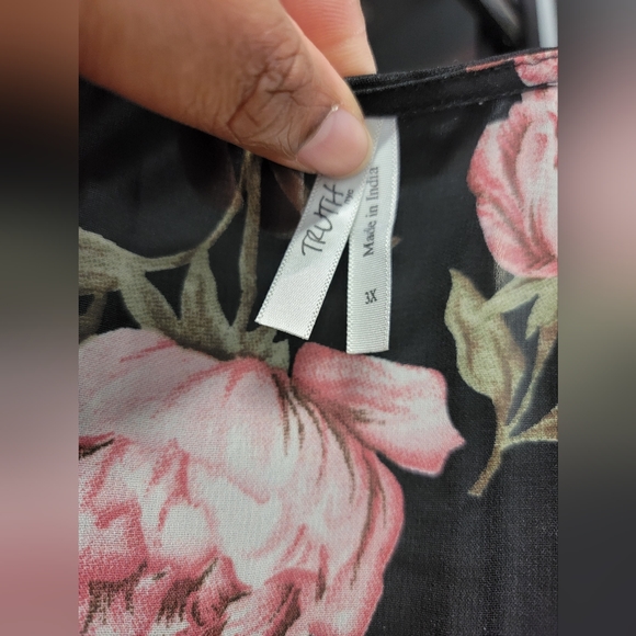 Sheer Pink Rose Kimono Duster - Picture 2 of 5